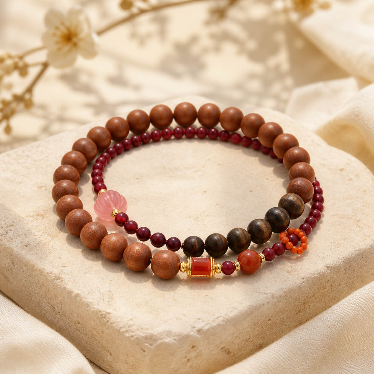 Z'AN WUXING Five Elements handmade incense bead bracelets inspired by traditional Chinese fragrance culture and the Five Elements of Wood, Fire, Earth, Metal and Water.
