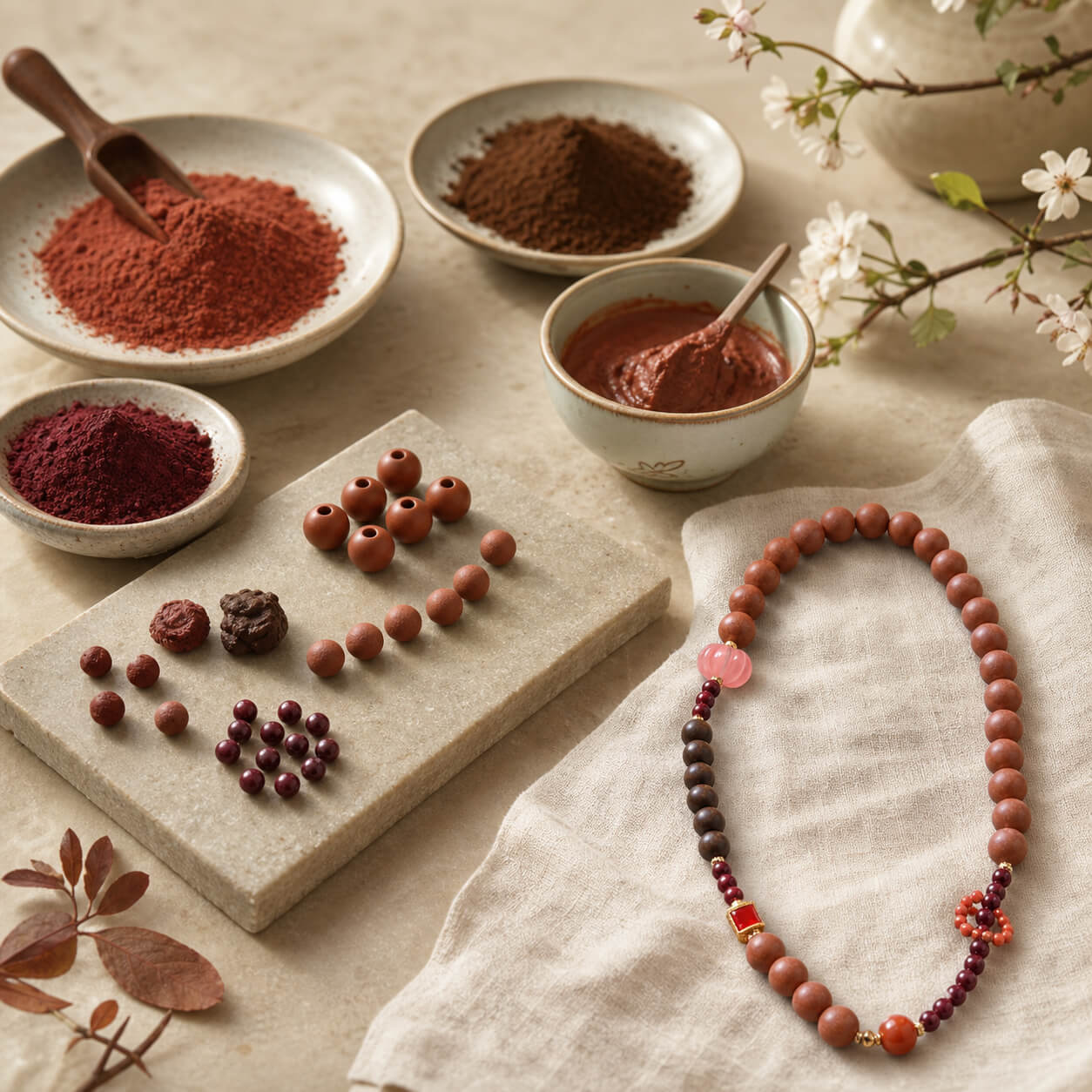 Z'AN WUXING Five Elements handmade incense bead bracelets inspired by traditional Chinese fragrance culture and the Five Elements of Wood, Fire, Earth, Metal and Water.
