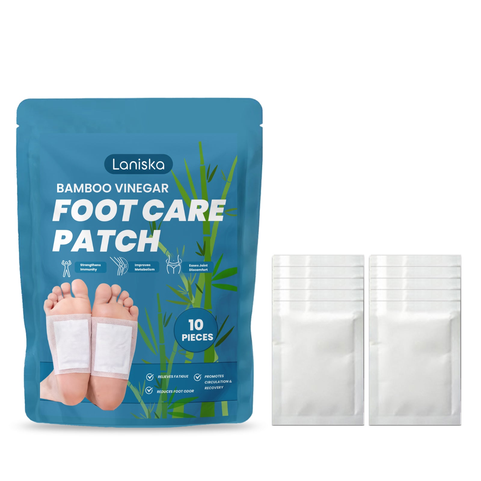 Laniska Bamboo Vinegar Foot Patches (10 Pcs)