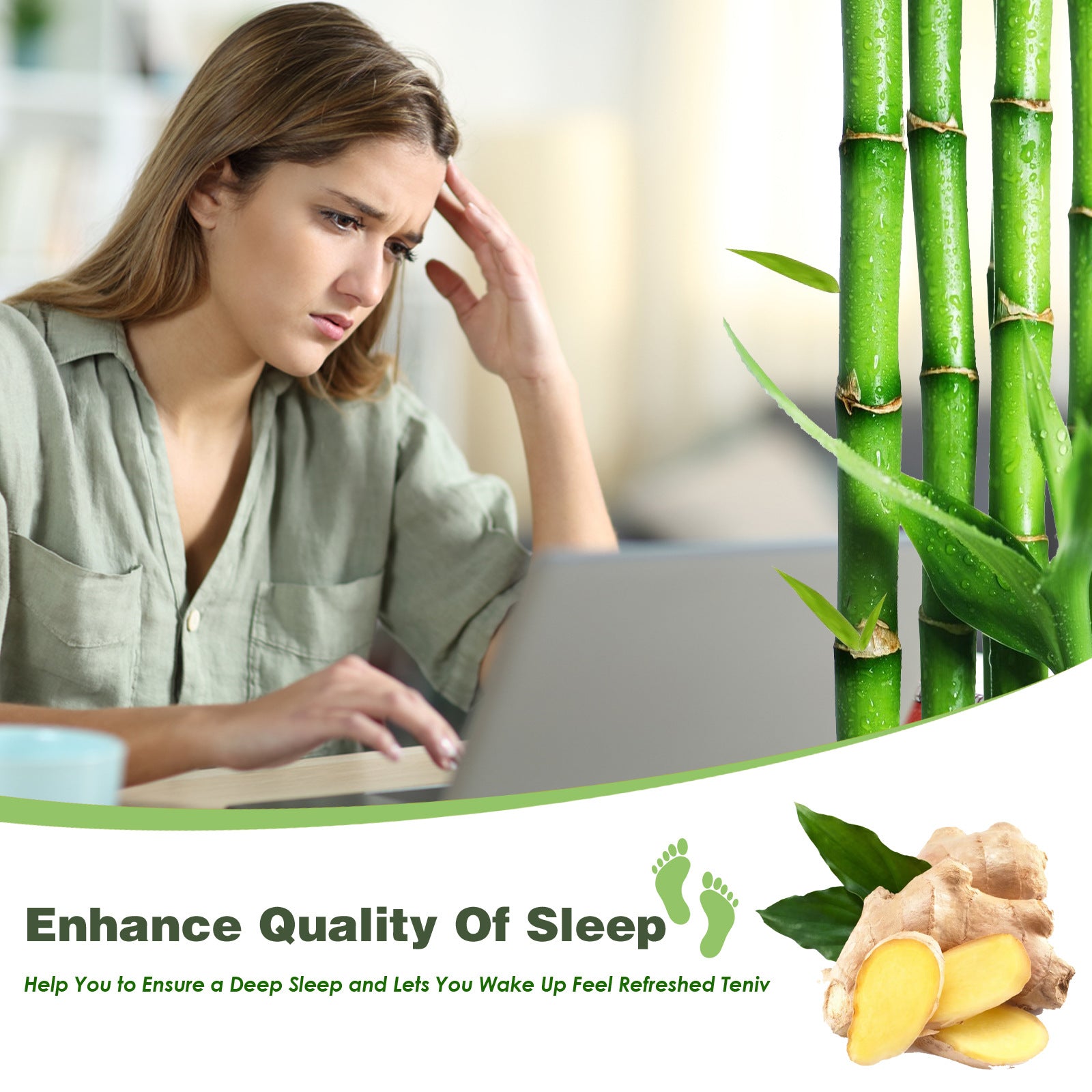 South Moon 12 Pcs Ginger Bamboo Cleansing Foot Patches