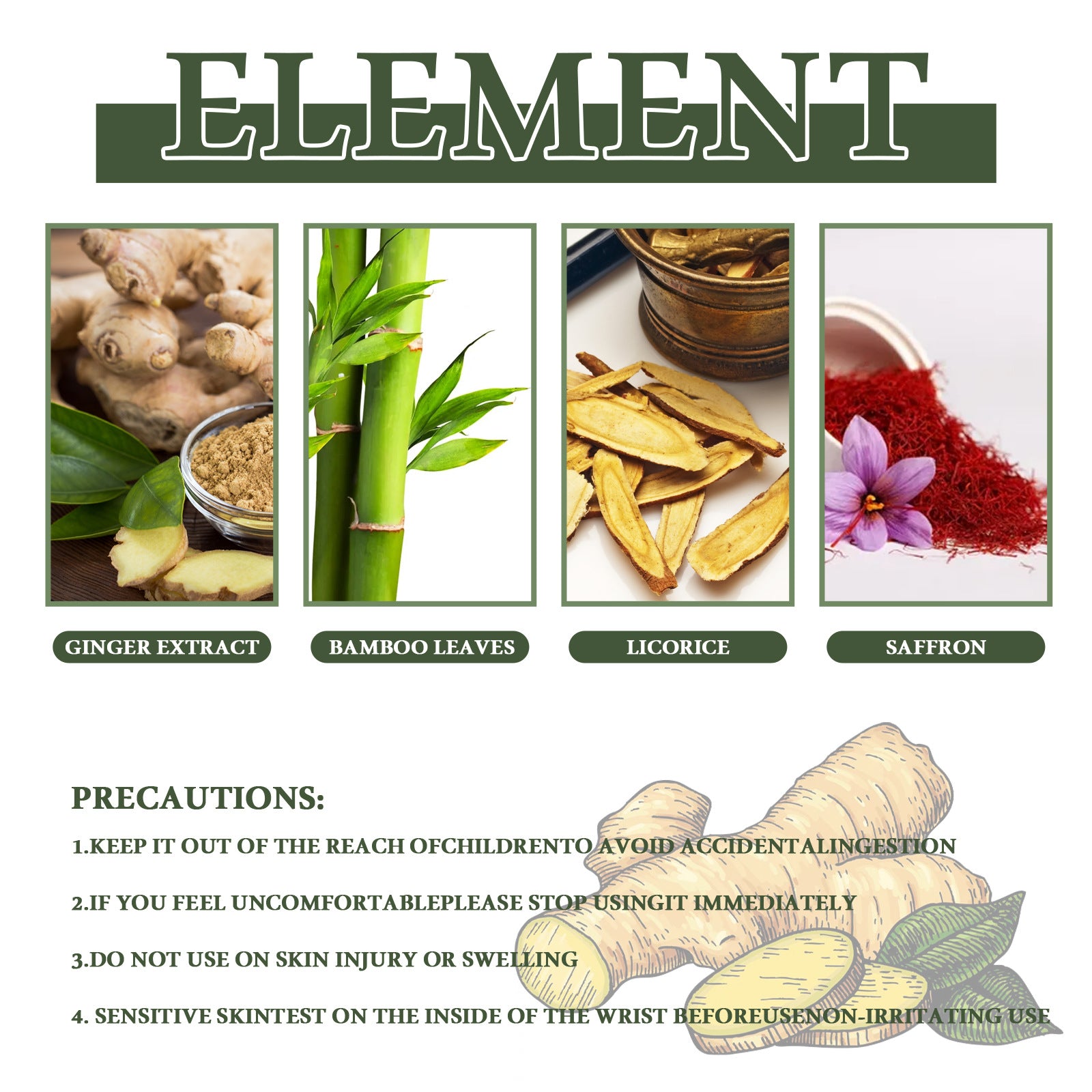 South Moon 12 Pcs Ginger Bamboo Cleansing Foot Patches