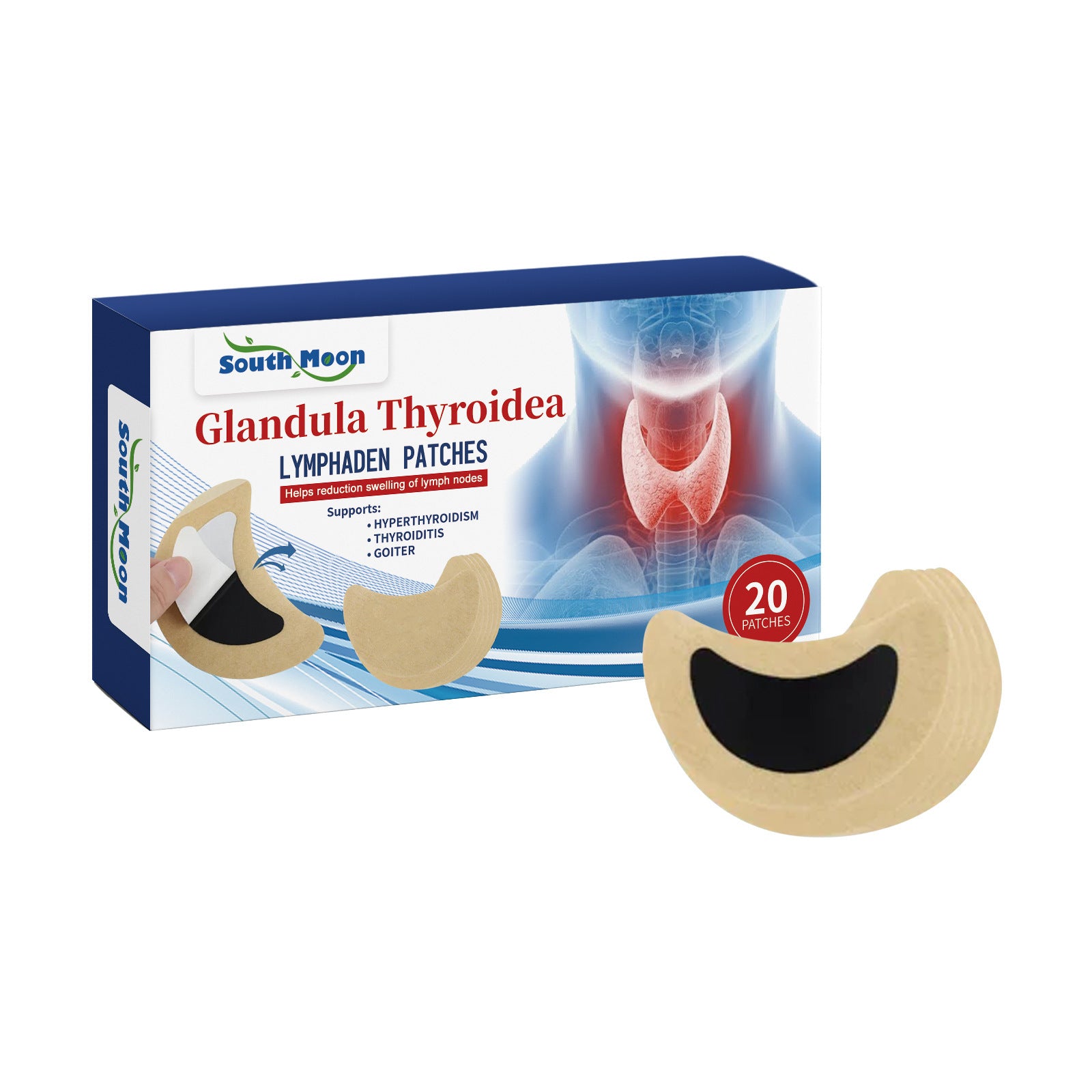 South Moon Thyroid Lymph Node Relief Patches (20 Pcs)