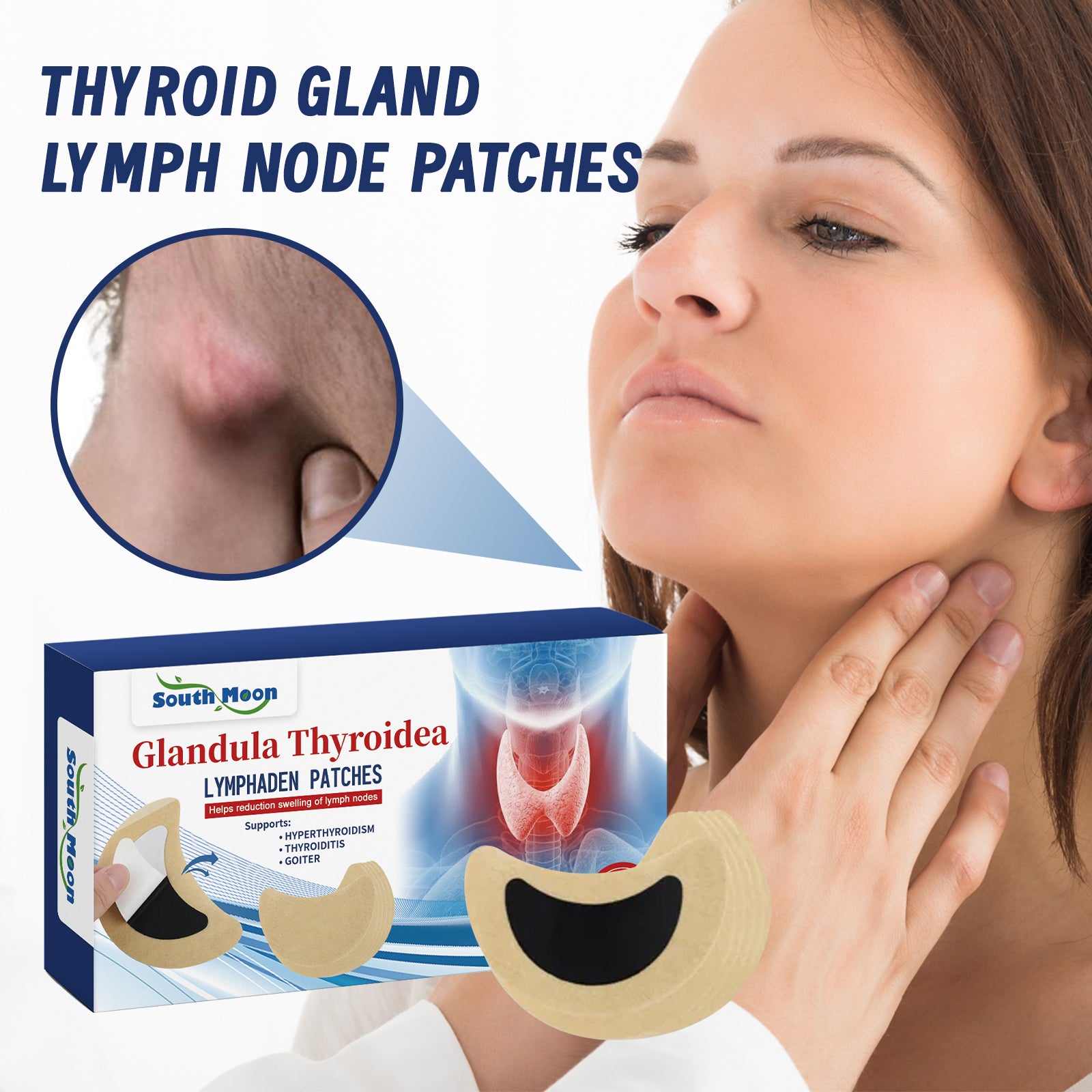 South Moon Thyroid Lymph Node Relief Patches (20 Pcs)