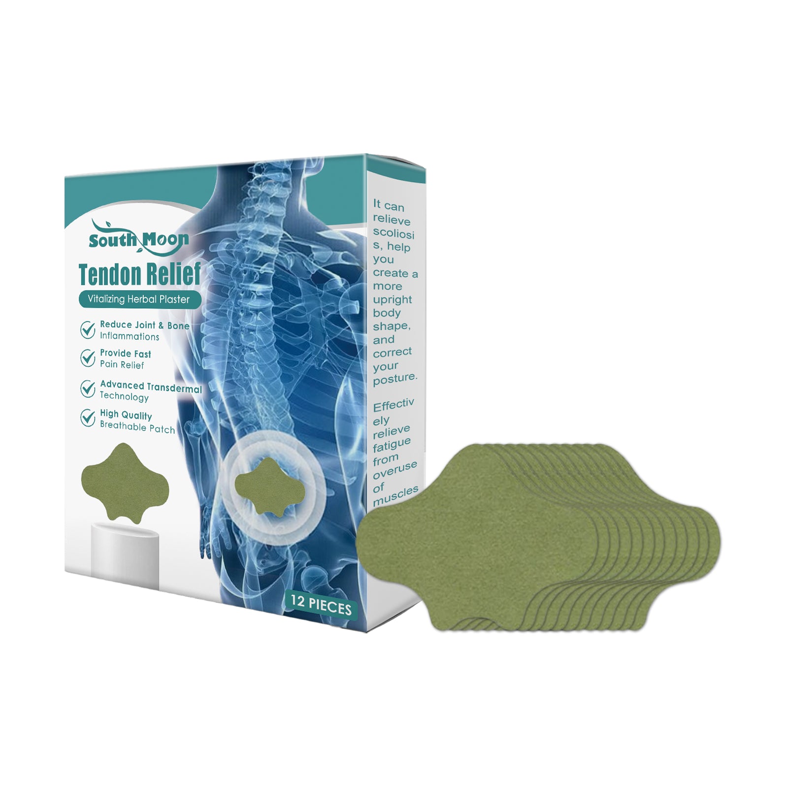 South Moon Lymphatic Drainage Magnetic Herbal Body Patch (30 Pcs)