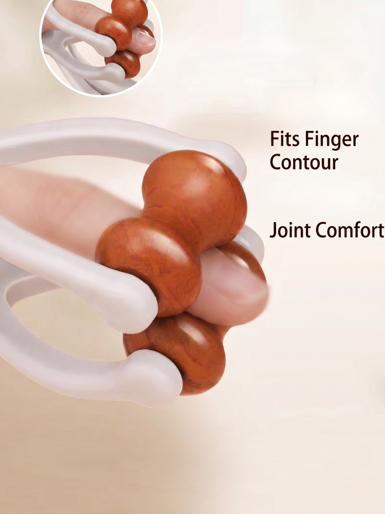 Sibin Bian Stone Finger Massager — Y-Shaped Dual Acupressure Tool for Hands