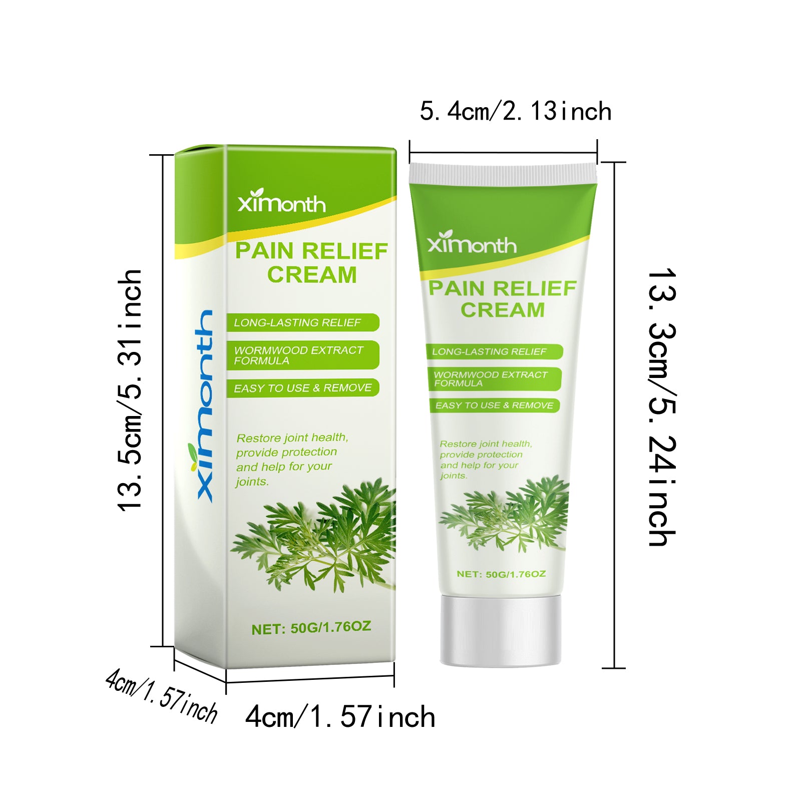 Ximonth Wormwood Pain Relief Cream for Joint & Muscle Discomfort (50g)