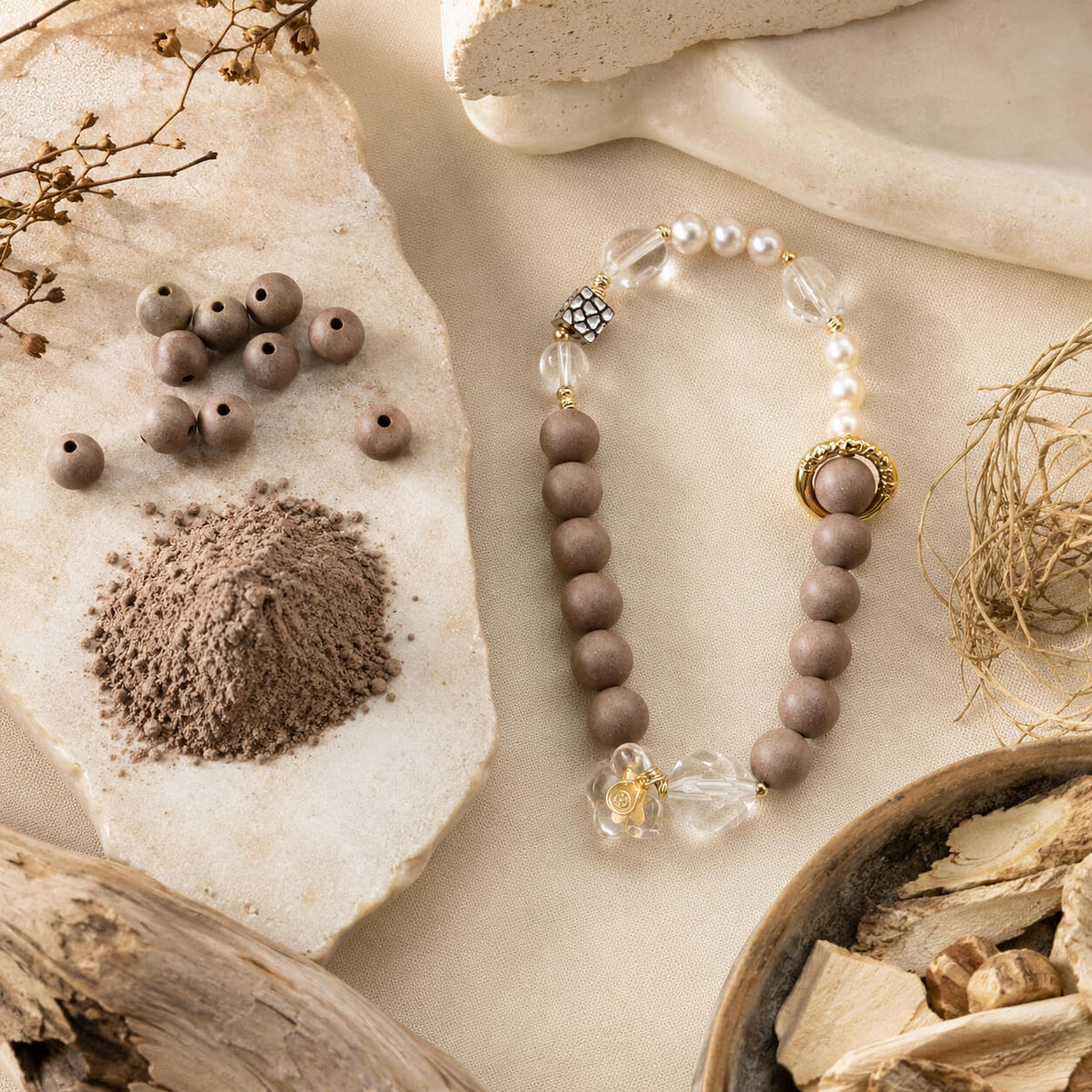 Z'AN WUXING Five Elements handmade incense bead bracelets inspired by traditional Chinese fragrance culture and the Five Elements of Wood, Fire, Earth, Metal and Water.