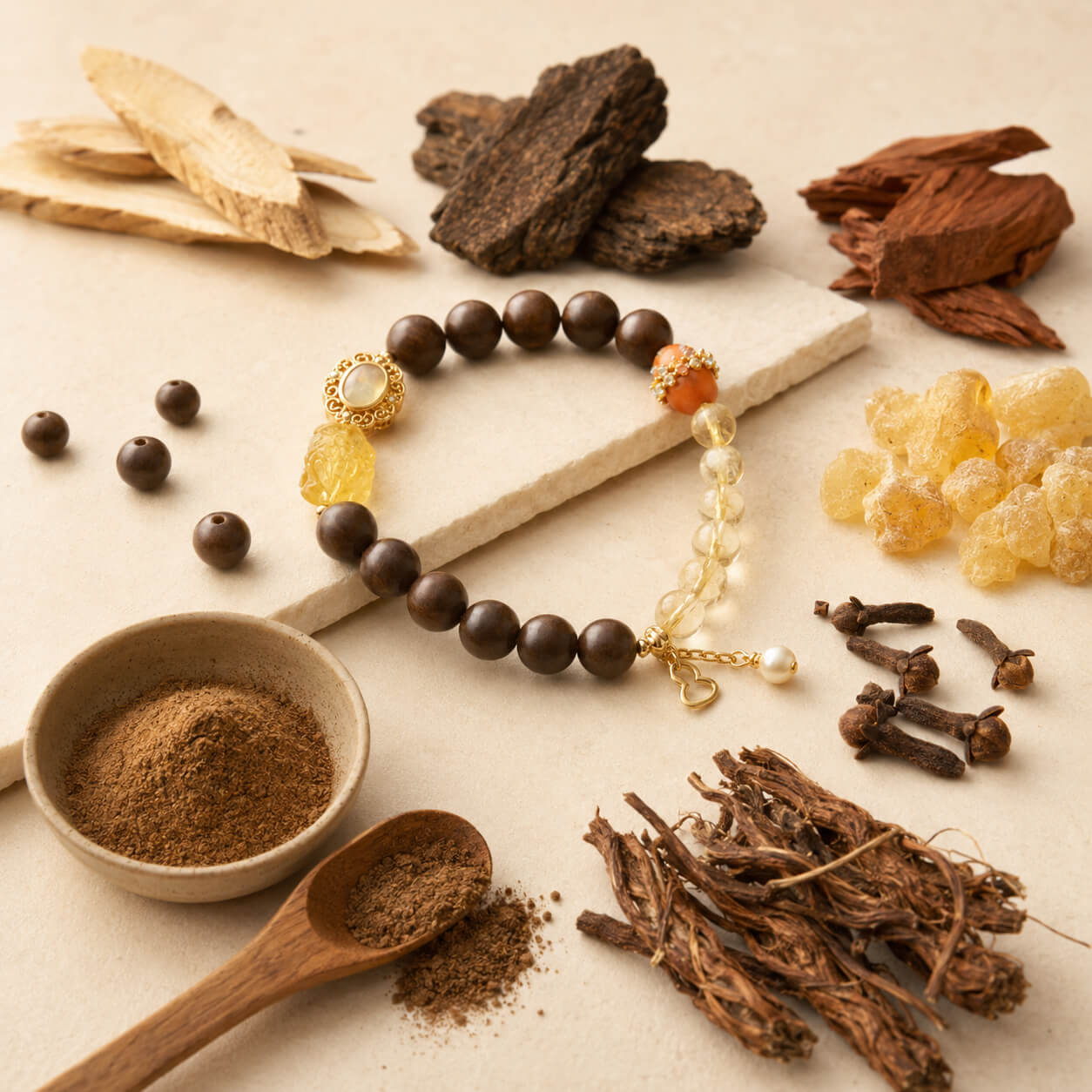 Z'AN WUXING Five Elements handmade incense bead bracelets inspired by traditional Chinese fragrance culture and the Five Elements of Wood, Fire, Earth, Metal and Water.