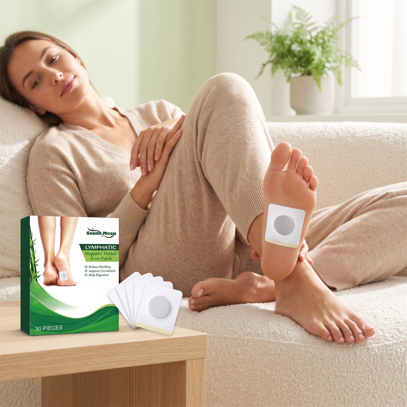 South Moon Lymphatic Drainage Magnetic Herbal Body Patch - 30 Pieces