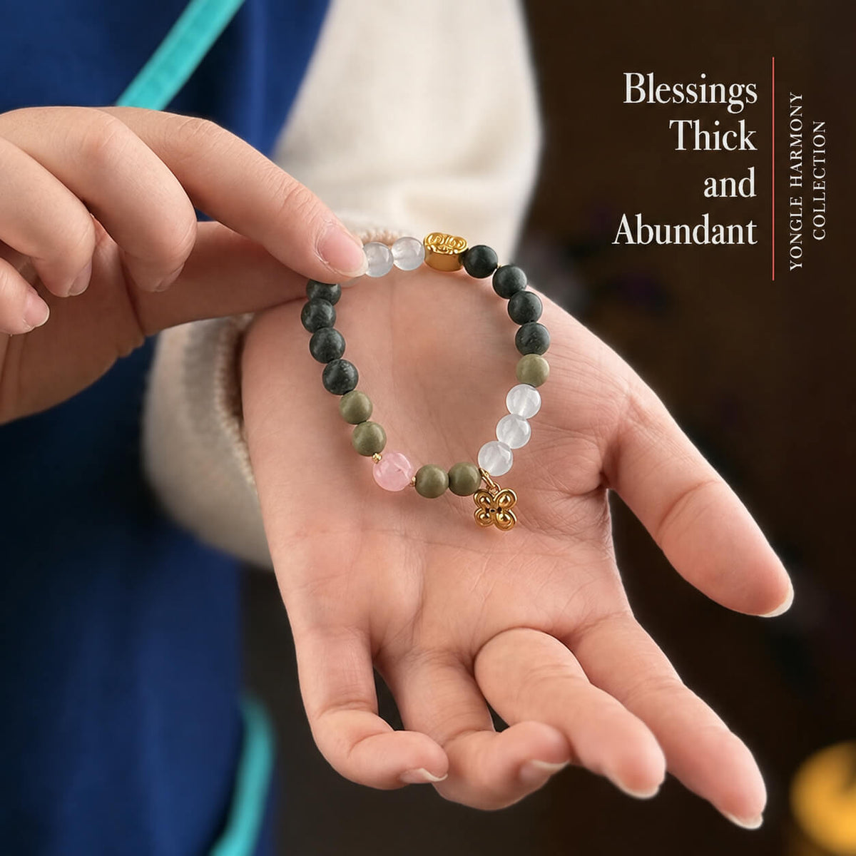 Yongle scented bead bracelets with natural gemstones, amber, sandalwood, and traditional Chinese-inspired designs